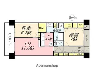 アルファステイツ中井町【4階】の間取り