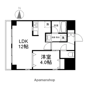 ユニエトワール岡山医大東【10階】の間取り