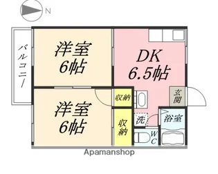 チューリップハイツ B棟【2階】の間取り