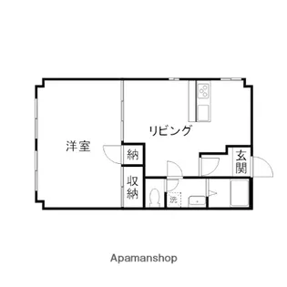 深可ヒュッテ【6階】の間取り