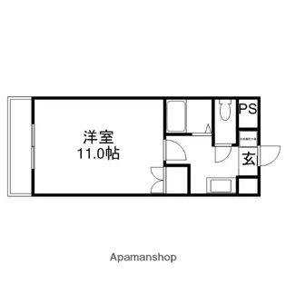 JP岡山医大東【605号室】の間取り
