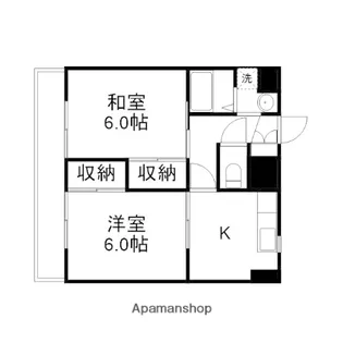 JP岡山医大東【101号室】の間取り