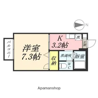 メゾン・フルール B棟【2階】の間取り