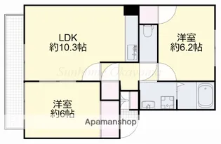 フォブールはまなすⅡ【205号室】の間取り