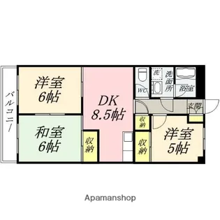 ヤマシタ大元ビル【5階】の間取り