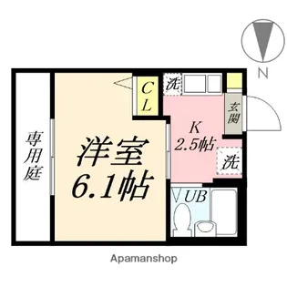 パークハイムふくい【1階】の間取り