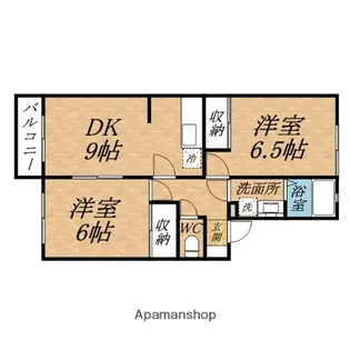 アーバンハイツ中井 B【202号室】の間取り