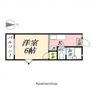 ドミール小川【201号室】の間取り