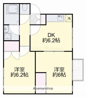 メゾン瀬戸B【2階】の間取り