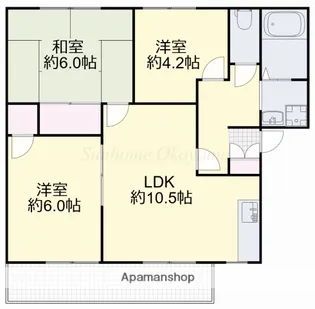 グランメゾンB【201号室】の間取り
