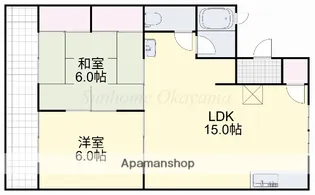 洲崎ハイツ【1階】の間取り