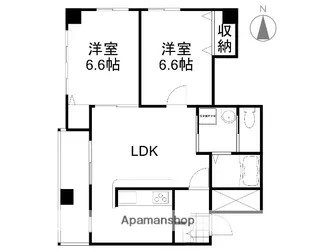 シャインブライト桑田【403号室】の間取り