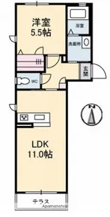 オーキッド【1階】の間取り