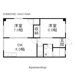 ガーデンパークⅢ【102号室】の間取り