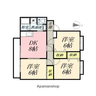 ピュアハイツ北方Ⅱ【1階】の間取り