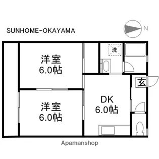 高津コーポ【1階】の間取り