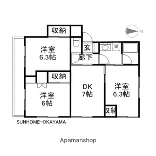 ルネ津島【3階】の間取り