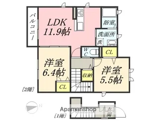 ミサージュ【2階】の間取り