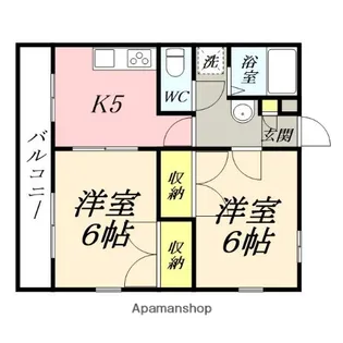 パルフィオーレF【203号室】の間取り