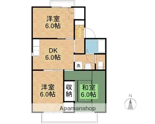 セジュール小山C【203号室】の間取り