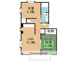 フォブールせが【2階】の間取り