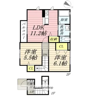 サニーフォルム【2階】の間取り
