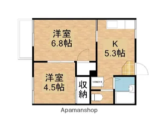 コーポ山陽A棟【202号室】の間取り