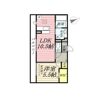 1LDKの間取り画像