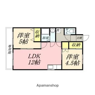 センチュリー宮西【1階】の間取り