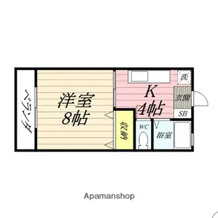 成広矢原コーポⅤ【205号室】の間取り