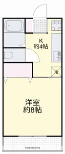 成広矢原コーポⅤ【206号室】の間取り