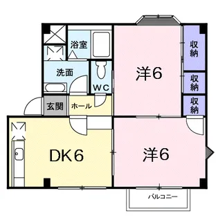 メモリーオキ232【2階】の間取り