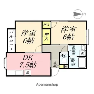 グリーンステージ四御神Ⅱ【1階】の間取り