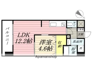 JRBハイツ岡山【805号室】の間取り