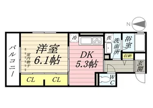 ウィングパレス津島笹が瀬【3階】の間取り