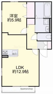 ラ・セーヌ築港新町【1階】の間取り