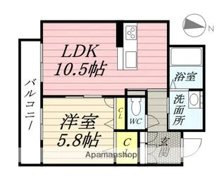 グリーンコート成和【2階】の間取り