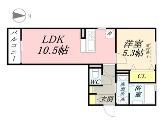 ジーナ ブルーメ【2階】の間取り