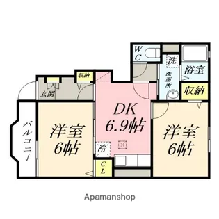 セイバリーB棟【1階】の間取り