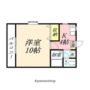 1Kの間取り画像