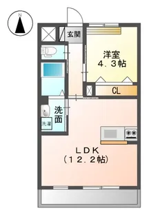 パープルオリエンテ【1階】の間取り