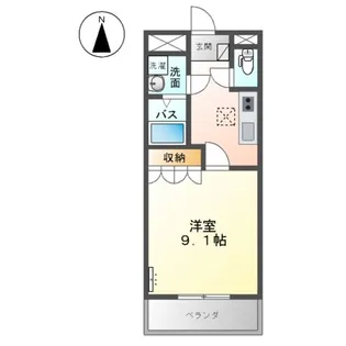 アベニール【105号室】の間取り