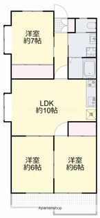 リビエール西坂【301号室】の間取り