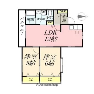 カーサフィオーレ【1階】の間取り