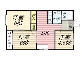 リレイズ葉月Ⅰ【2階】の間取り