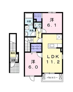 コリーヌB棟【2階】の間取り