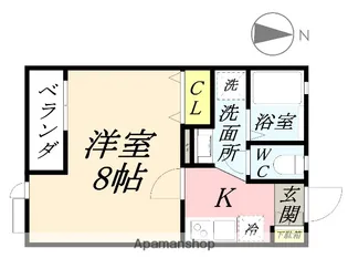 ARROWS SQUARE今保C棟【205号室】の間取り