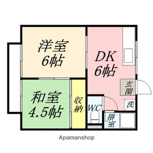 プロスペリーテ西古松B【6号室】の間取り
