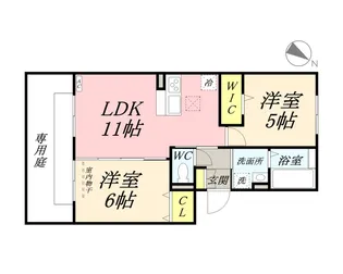 アンジュエ【1階】の間取り