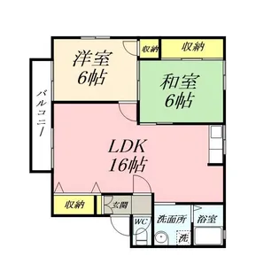 グリーンライフ福泊【1階】の間取り
